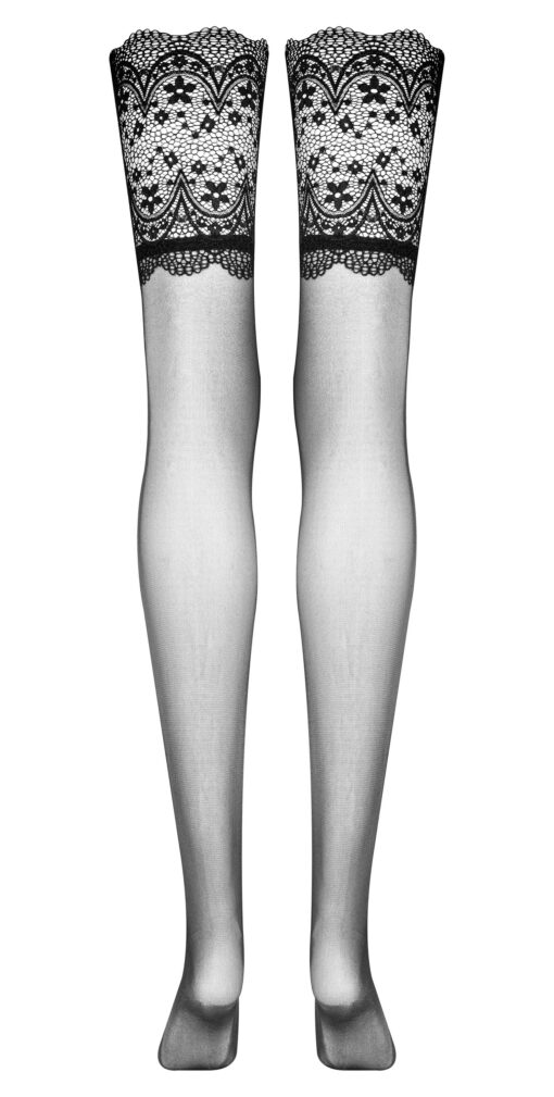 MEIAS DE LIGAS OBSIDIAN PRETAS BEAUTY NIGHT FASHION - Image 7