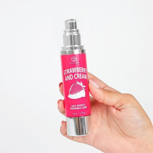 LUBRIFICANTE DE EFEITO CALOR COM SABOR A MORANGO COM NATAS 50 ML SECRET PLAY - Image 2