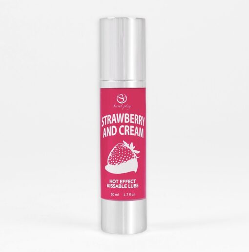 LUBRIFICANTE DE EFEITO CALOR COM SABOR A MORANGO COM NATAS 50 ML SECRET PLAY