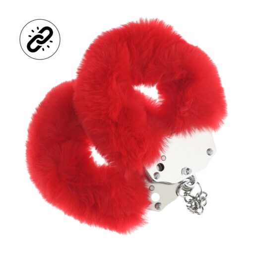 ALGEMAS COM PELÚCIA HEAVY-DUTY FLUFFY VERMELHO OUCH! - Image 2