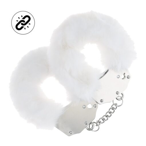ALGEMAS COM PELÚCIA HEAVY-DUTY FLUFFY BRANCO OUCH! - Image 2