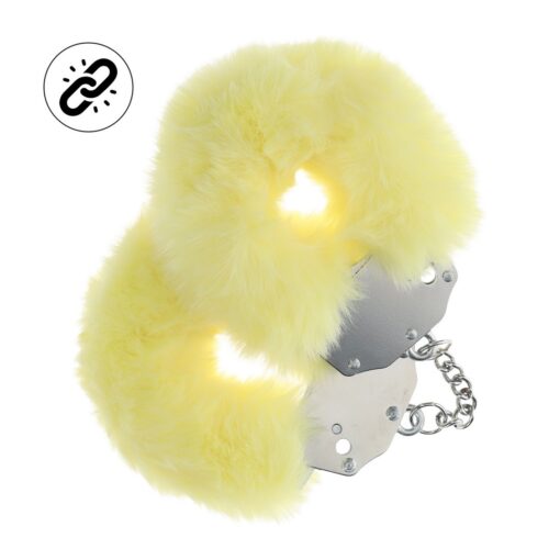 ALGEMAS COM PELÚCIA HEAVY-DUTY FLUFFY AMARELO OUCH! - Image 2