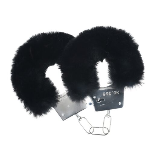 ALGEMAS COM PELUCHE CLASSIC FLUFFY PRETO OUCH! - Image 2