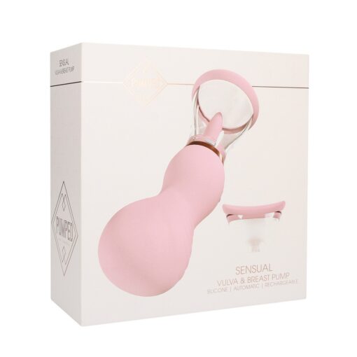 BOMBA RECARREGÁVEL PARA VULVA E SEIOS SENSUAL ROSA PUMPED