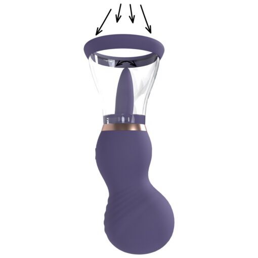 BOMBA RECARREGÁVEL PARA VULVA E SEIOS SENSUAL ROXA PUMPED - Image 5