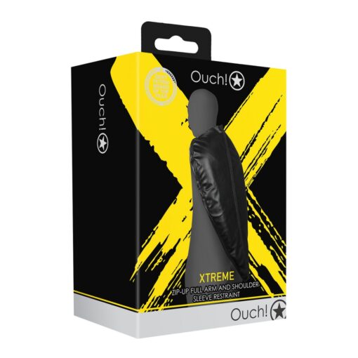 RESTRIÇÃO DE BRAÇOS ZIP-UP FULL ARM AND SHOULDER SLEEVE PRETO XTREME OUCH!