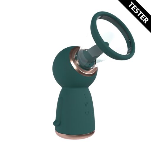 TESTER BOMBA RECARREGÁVEL PARA VULVA E SEIOS EXQUISITE FOREST GREEN PUMPED - Image 2
