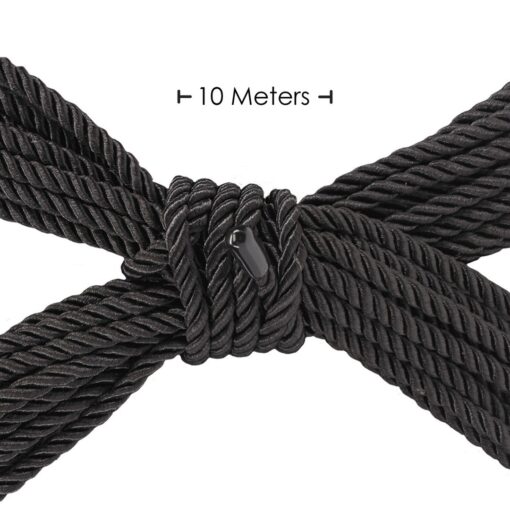 CORDA DE POLIÉSTER PARA BONDAGE 32.8 FT / 10 M PRETA OUCH!