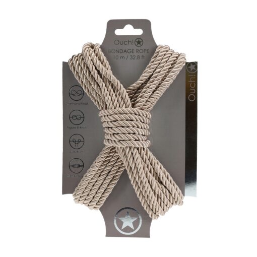 CORDA DE POLIÉSTER PARA BONDAGE 32.8 FT / 10 M DOURADA OUCH! - Image 2