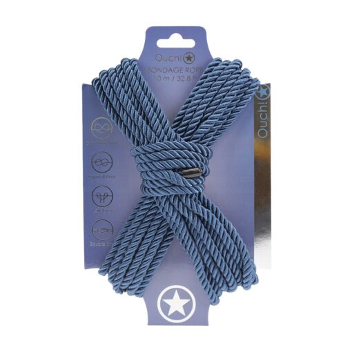 CORDA DE POLIÉSTER PARA BONDAGE 32.8 FT / 10 M AZUL MARINHO OUCH! - Image 2