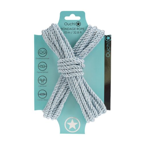 CORDA DE POLIÉSTER PARA BONDAGE 32.8 FT / 10 M AZUL POWDER OUCH! - Image 2