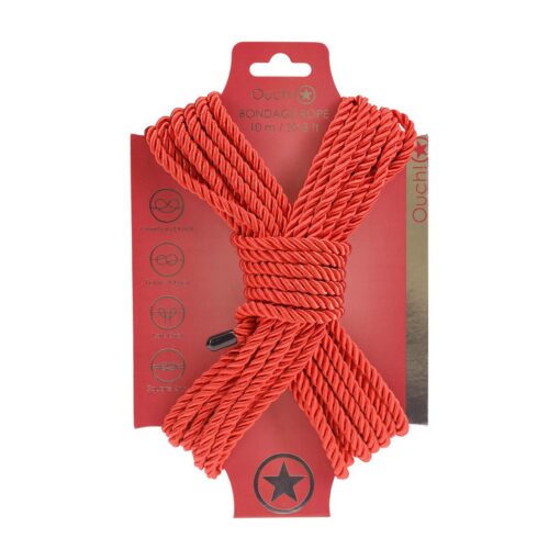 CORDA DE POLIÉSTER PARA BONDAGE 32.8 FT /10 M VERMELHO OUCH! - Image 2