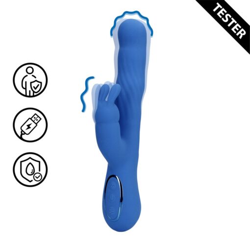 TESTER VIBRADOR WIGGLE RABBIT JETSET BLUE LOVELINE