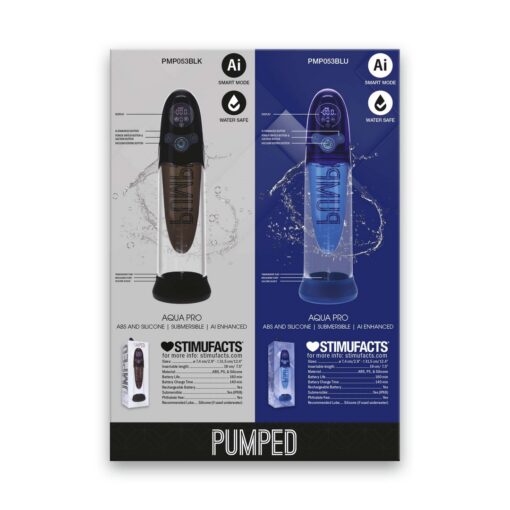 INFOGRAFIA AQUA-PRO SUBMERSIBLE AUTOMATIC PUMP PMP053BLK - PMP053BLU EN PUMPED