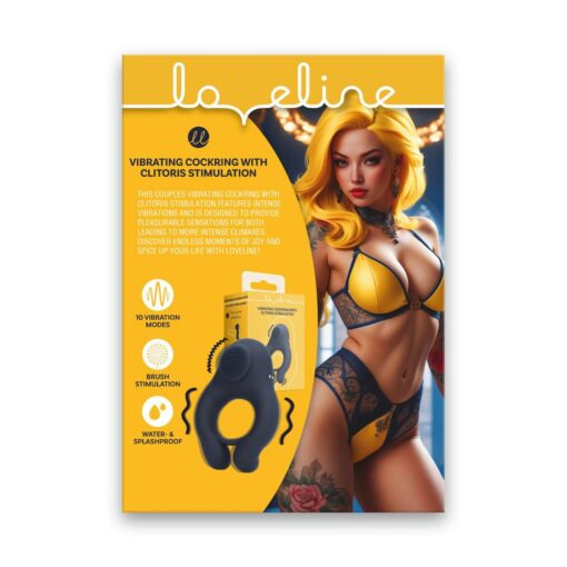 INFOGRAFIA VIBRATING COCKRING WITH CLITORIS STIMULATION LOVE123BLU EN PUMPED
