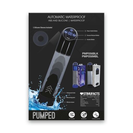 INFOGRAFIA AUTOMATIC WATERPROOF PUMP PMP056BLK - PMP056MBL EN PUMPED