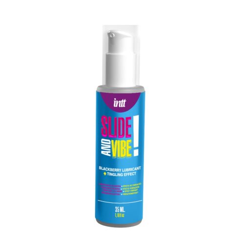 LUBRIFICANTE À BASE DE ÁGUA COM VIBRAÇÃO SLIDE AND VIBE 35ML INTT - Image 2