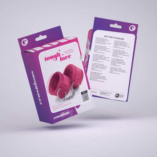 ALGEMAS DE VELCRO TOUGH LOVE COM CORRENTE DE 40CM EXTRA CRUSHIOUS ROSA - Image 6