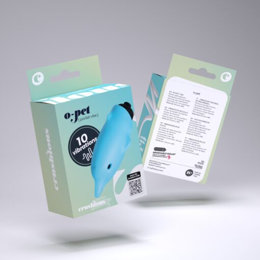 O-PET GOLFINHO COM BALA DE 10 VIBRAÇÕES AZUL CRUSHIOUS - Image 13