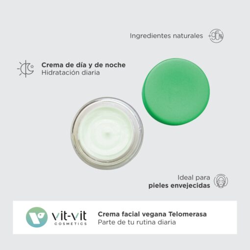 CREME DIÁRIO REJUVENESCEDOR TELOMERASE BOOSTER 50ML VIT VIT COSMETICS - Image 3