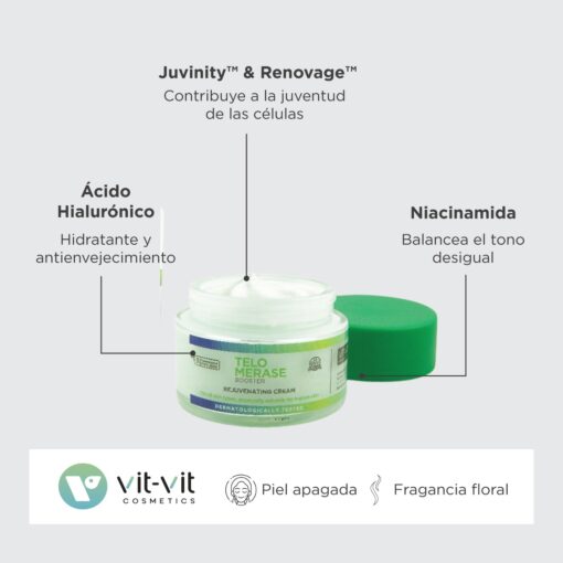 CREME DIÁRIO REJUVENESCEDOR TELOMERASE BOOSTER 50ML VIT VIT COSMETICS - Image 5