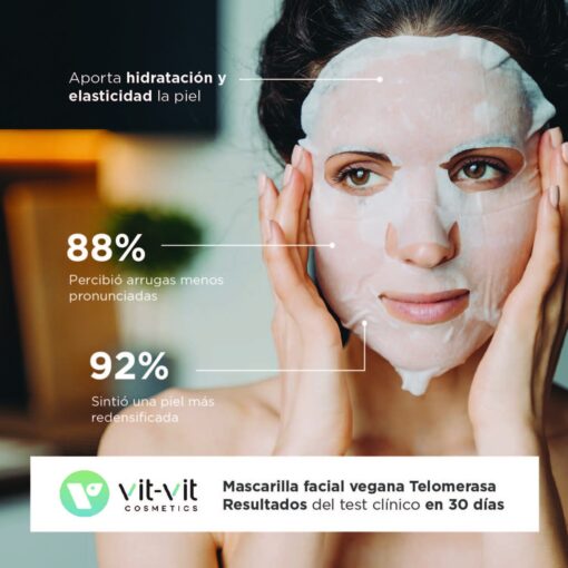 MÁSCARA DE TECIDO FACIAL TELOMERASE BOOSTER VIT VIT COSMETICS 20GR - Image 4