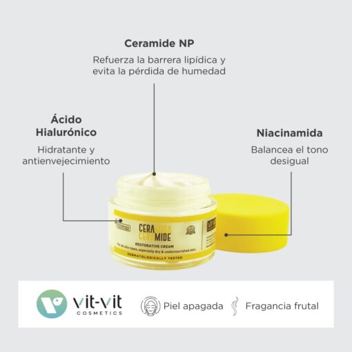 CREME DIÁRIO CERAMIDE RESTORATIVE VIT VIT COSMETICS 50ML - Image 5