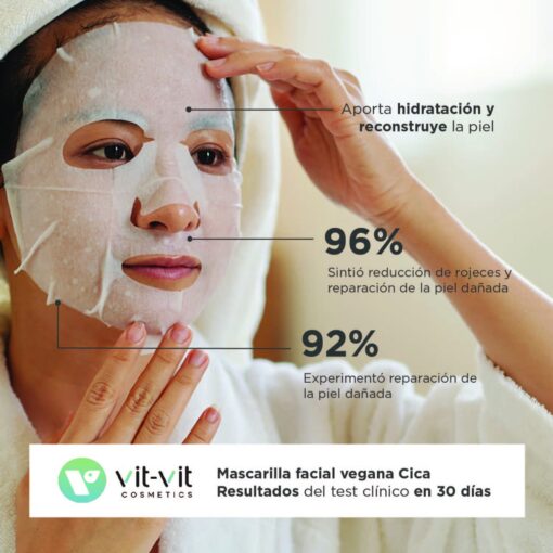 MÁSCARA DE TECIDO FACIAL CICA TIGERGRASS VIT VIT COSMETICS 20GR - Image 4
