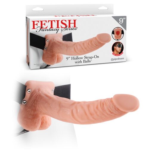 STRAP-ON OCO COM TESTÍCULOS 9 FETISH FANTASY SERIES BRANCO - Image 2