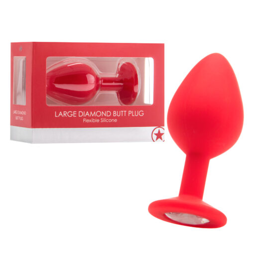 PLUG ANAL DIAMOND BUTT PLUG GRANDE VERMELHO - Image 2