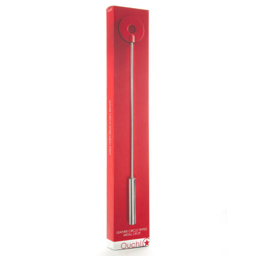 CHIBATA OUCH! LEATHER CIRCLE TIPPED METAL CROP VERMELHA - Image 2