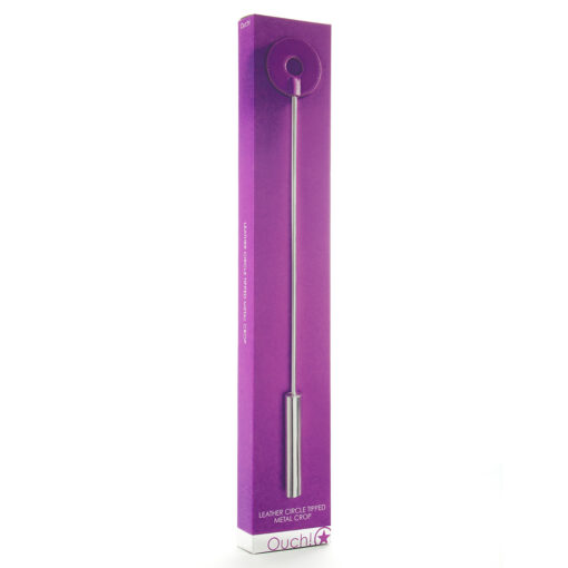 CHIBATA OUCH! LEATHER CIRCLE TIPPED METAL CROP ROXA - Image 2