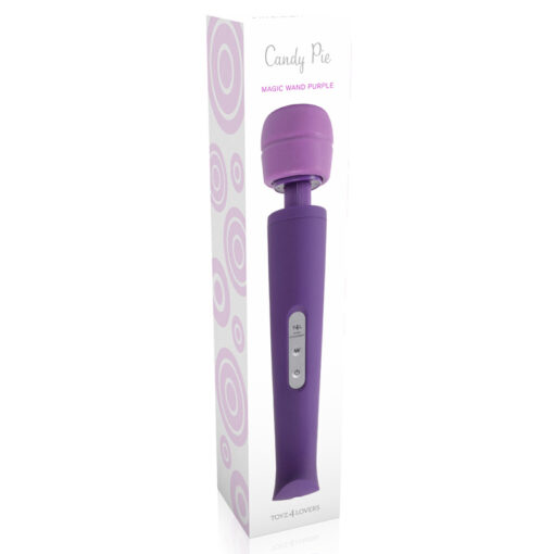 MASSAJADOR COM CARREGADOR USB CANDY PIE MAGIC WAND ROXO - Image 2