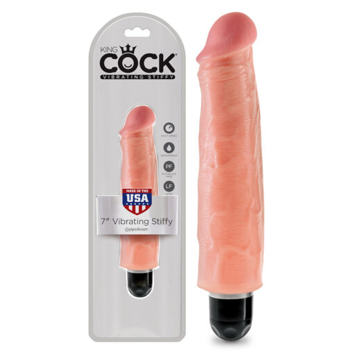 VIBRADOR REALÍSTICO KING COCK VIBRATING STIFFY 7? BRANCO - Image 2