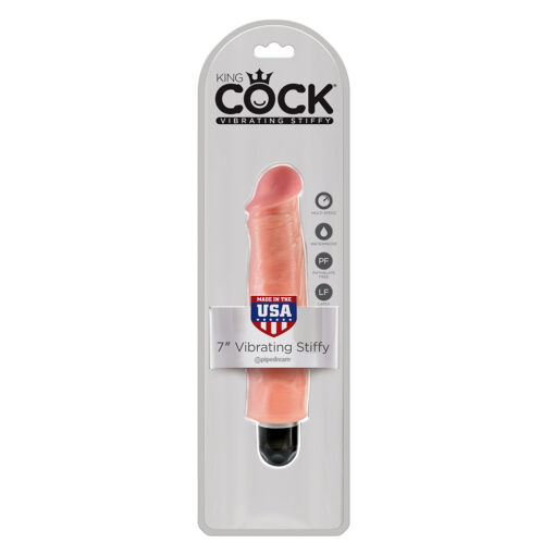 VIBRADOR REALÍSTICO KING COCK VIBRATING STIFFY 7? BRANCO - Image 3