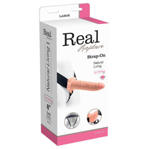 STRAP-ON OCO COM VIBRAÇÃO REAL RAPTURE AIR FEELING 8 BRANCO - Image 2