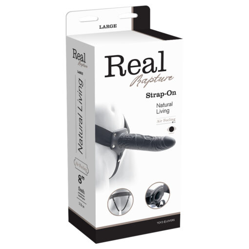 STRAP-ON OCO COM VIBRAÇÃO REAL RAPTURE AIR FEELING 8 PRETO - Image 2
