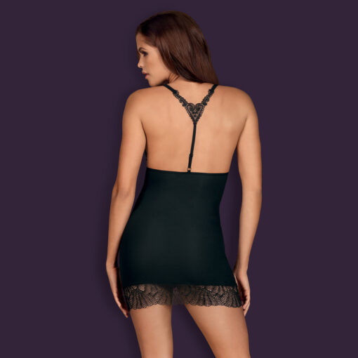 CAMISA DE NOITE E TANGA CHICCANTA OBSESSIVE PRETA - Image 5