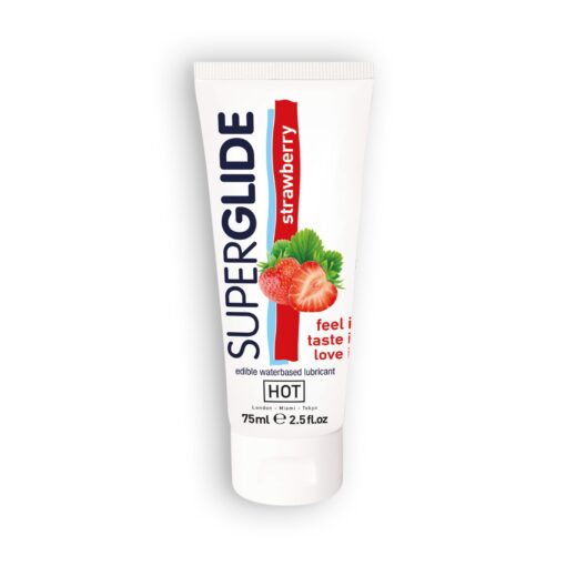 LUBRIFICANTE COMESTÍVEL HOT? SUPERGLIDE MORANGO 75ML