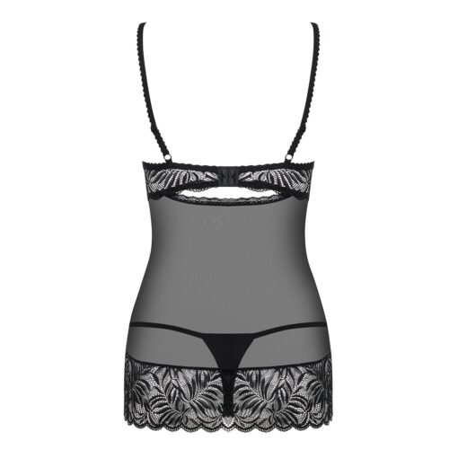 CAMISA DE NOITE E TANGA CONTICA OBSESSIVE PRETA - Image 9