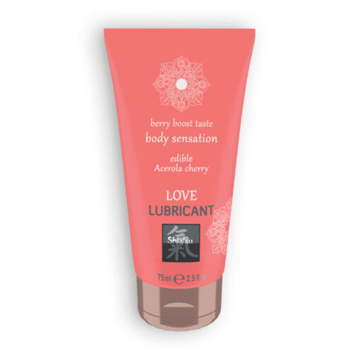 LUBRIFICANTE BEIJÁVEL LOVE BERRY BOOST COM SABOR A ACEROLA E CEREJA SHIATSU? 75ML