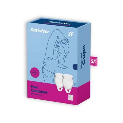 CONJUNTO DE 2 COPOS MENSTRUAIS FEEL CONFIDENT SATISFYER TRANSPARENTE - Image 4