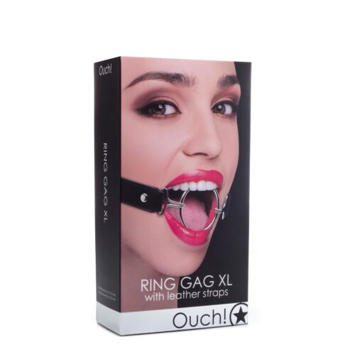 MORDAÇA OUCH! RING GAG XL PRETA - Image 2