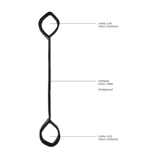 BARRA AFASTADORA COM ALGEMAS OUCH! SPREADER BAR WITH CUFFS PRETA - Image 4