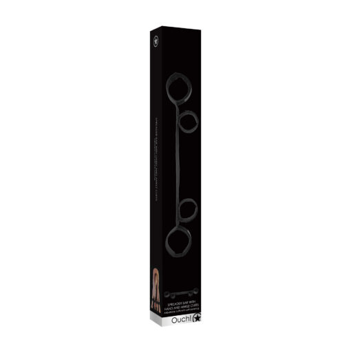 BARRA AFASTADORA COM ALGEMAS OUCH! SPREADER BAR WITH CUFFS PRETA - Image 6
