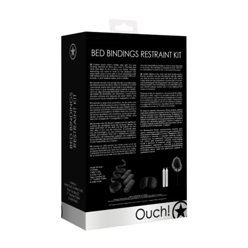 KIT DE RESTRIÇÃO BED BINDINGS RESTRAINT KIT OUCH! PRETO - Image 3