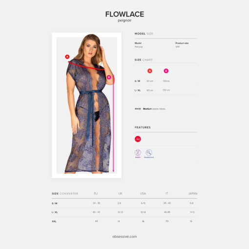 ROBE FLOWLACE OBSESSIVE AZUL - Image 5