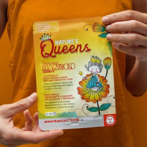 MÁSCARA DE TECIDO FACIAL CALMANTE NATURE?S QUEENS MARYGOLD 25ML - Image 2