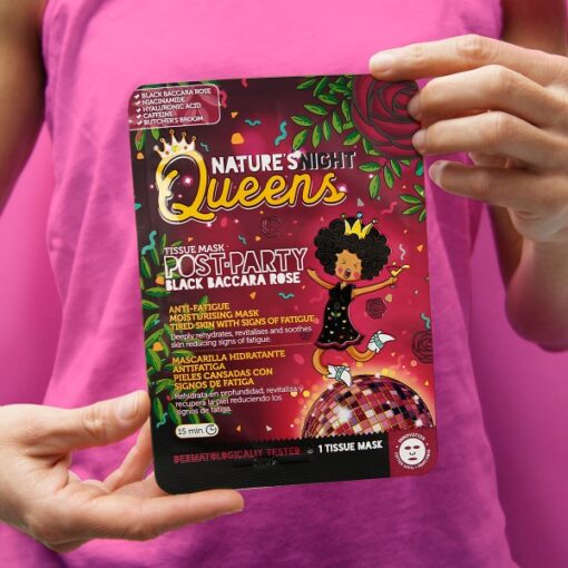 MÁSCARA DE TECIDO FACIAL ANTI-FADIGA NATURE?S QUEENS POST PARTY 25ML - Image 2
