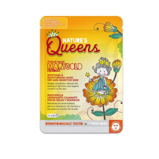MÁSCARA DE TECIDO FACIAL CALMANTE NATURE?S QUEENS MARYGOLD 25ML - Image 5